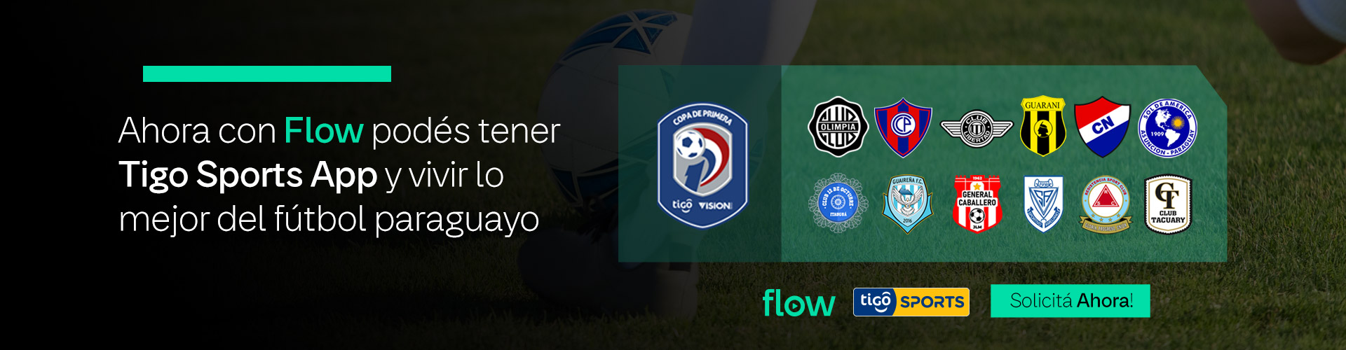 Ahora con Flow disfrutá del Fútbol Paraguayo